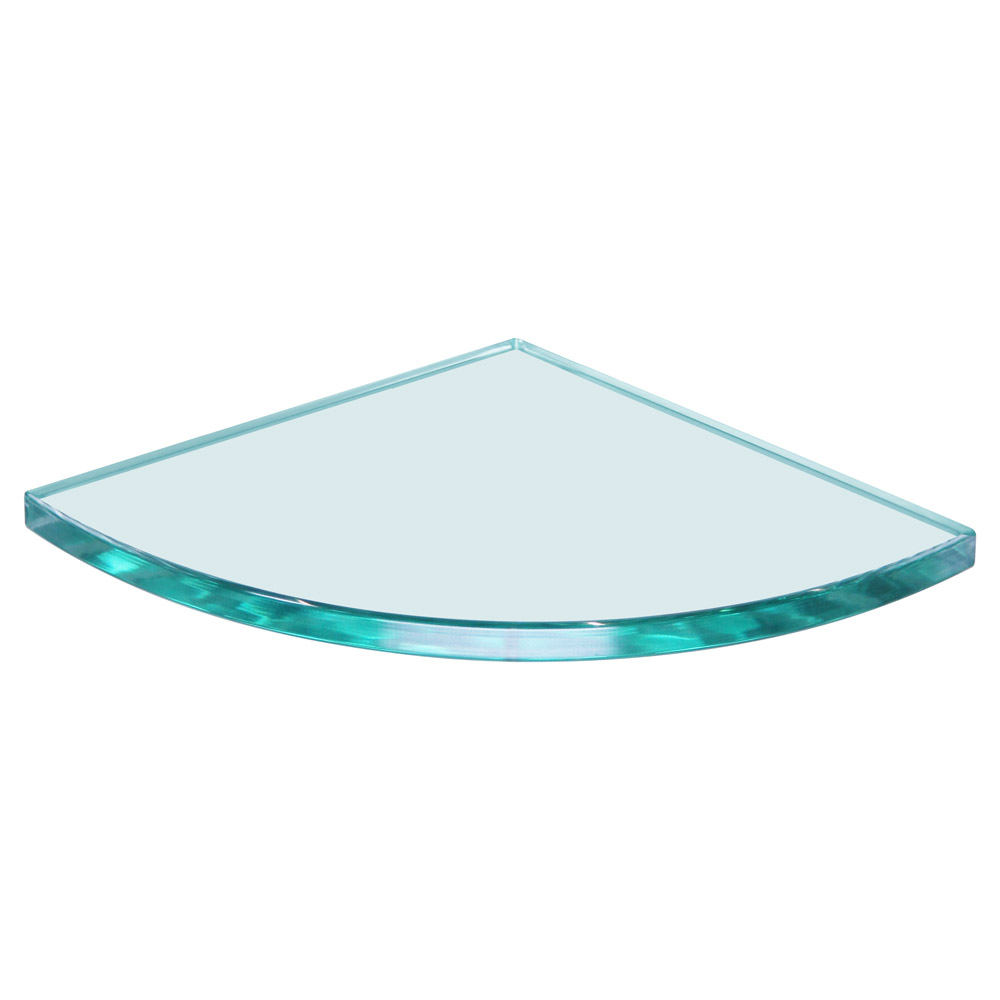 Quarter Round Glass Shelf