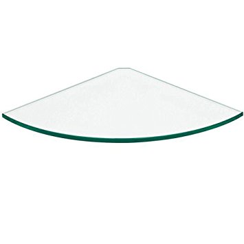 Quarter Circle Glass Shelf